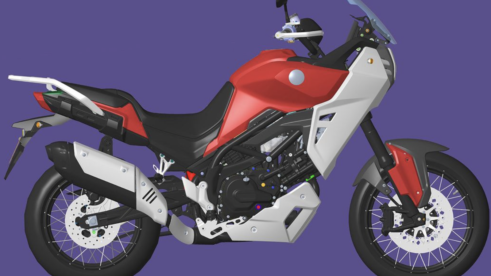 Benelli V-Twin 650 ADV Render
